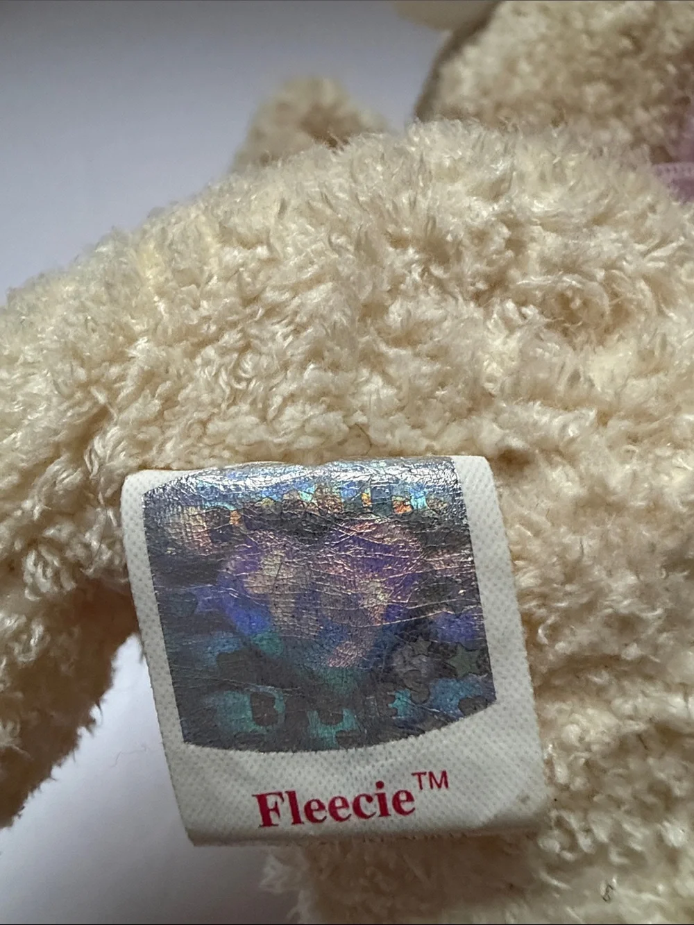 Plush Lamb Soft Toy - Cream and White